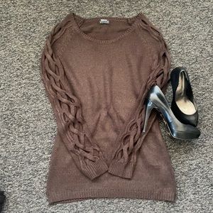 Crew Neck Knit Sweater Dress